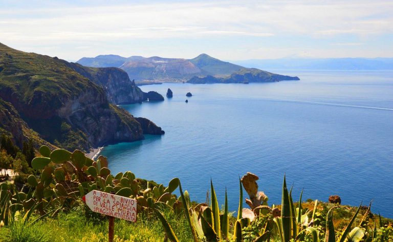 Volcanic island Aeolian archipelago