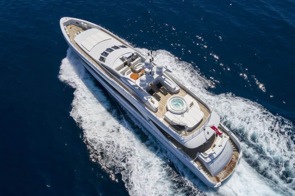 Luxury Charter Motor Yacht AGY-LEQUINOX in sea