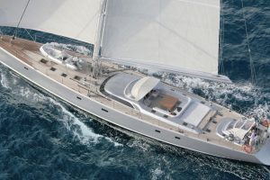 Sailing Yachts in blue sea